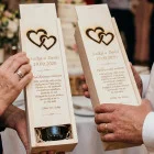 Hochzeit Dankeschön für Eltern Wein Holzverpackung