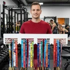 80cm drevený vešiak na medaile BEZ MENA A ŠPORTU