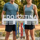 80cm drevený vešiak na medaile bez laserovania - Edo a Tina