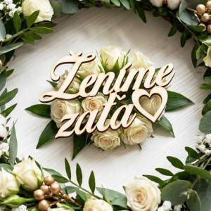Wooden wedding sign We are getting married son-in-law 87x137x3mm 2