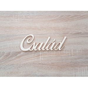 The inscription "Family" with burnt edges for the family calendar