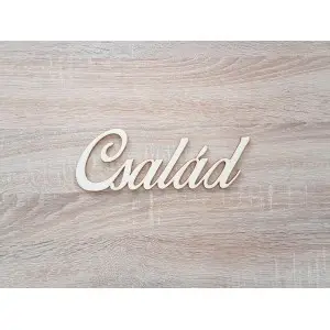 The inscription "Family" with burnt edges for the family calendar