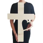 Kirchendekoration Kreuz mit Herz 73 cm