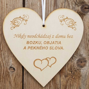 Wooden sign 17cm-Never leave home 2