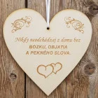 Wooden sign 17cm-Never leave home