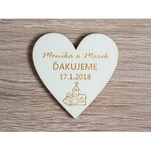 Svadobné magnetky B kostol 55x55x3mm