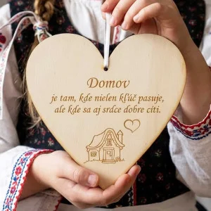 Drevená tabuľka 17cm-Domov je tam