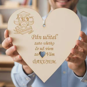 Holztisch 17 cm - Dank an den Lehrer (164)