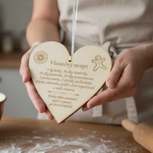 Wooden board 17cm - Christmas recipe 2