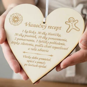 Wooden board 17cm - Christmas recipe