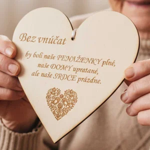 Drevená tabuľka 17cm-Bez vnúčat