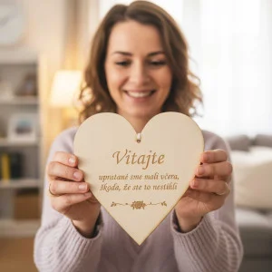 Holztisch 17cm - Willkommen 2