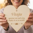 Drevená tabuľka 17cm-Vitajte