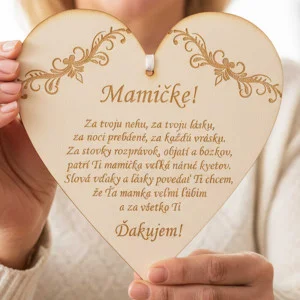 Wooden plaque 17cm - Mom