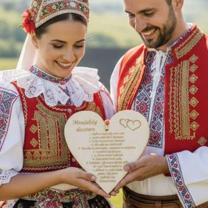 Wooden plaque 17cm - Marriage Decalogue