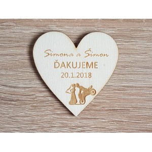 Hochzeitsmagnete B Motorradfahrer 55x55x3mm