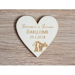 Wedding magnets B motorcyclist 55x55x3mm