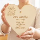 Wooden plaque 17cm - Thank you to Mrs. Teacher