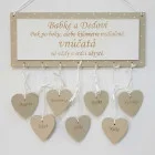 Tabuľka 30x15cm babke a dedkovi (do 7ks srdiečok)