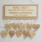 Tabuľka 30x15cm babke a dedkovi (do 10ks srdiečok)