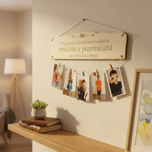 Holztisch neben Enkeln und Urenkeln 55x15cm 2