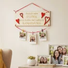 Drevená tabuľka 30x11cm Sestra - kamarátka farba červená