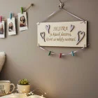 Wooden board 30x11cm Sister color purple