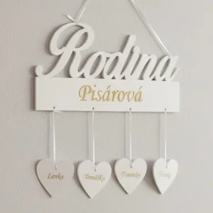 Tabuľka rodina šírka 33cm