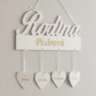 Tabuľka rodina šírka 33cm