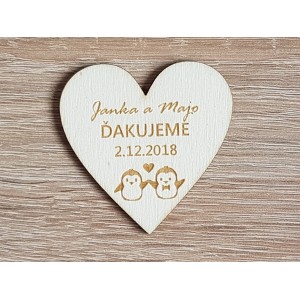 Hochzeitsmagnete B Pinguine 55x55x3mm