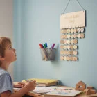 Holz Uhrzeitplan Tabelle 30x12cm