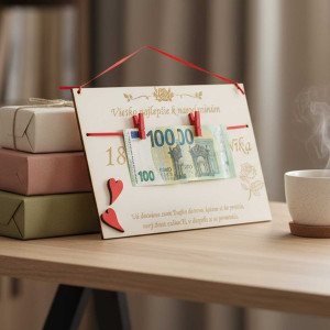 Geschenk zum 18. Geburtstag Holztafel 30x22cm 2