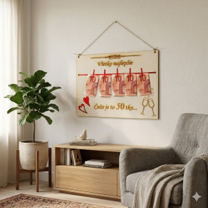 Was ist ein 50er Holzschild 30x22cm?