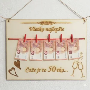 Čože je to 50 - tka drevená tabuľka 30x22cm 2