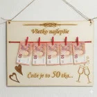 Čože je to 50 - tka drevená tabuľka 30x22cm