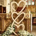 Dekoration drei Herzen, Höhe 83 cm