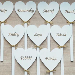 Decorations for the church for the First Holy Communion HEART with a name 2
