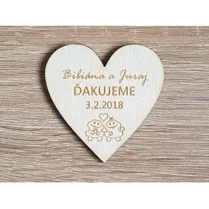 Svadobné magnetky B žabky 55x55x3mm