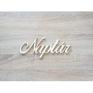 The inscription "Calendar" with burnt edges for a family calendar