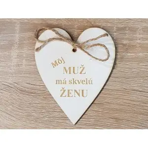 Výrobok-Srdiečko s citátom pre muža 8,5x10 cm