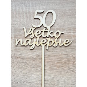 Holzstecker Alles Gute zum 50