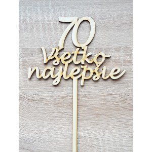 Holzpfahl alles Gute zum 70