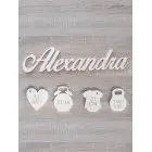 Holzname mit Zubehör - NATÜRLICH