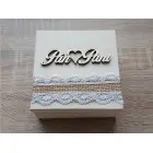 Hochzeitsbox mit schmaler Spitze Herr und Frau