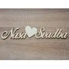 Drevený nápis-Naša svadba 280x54x3mm