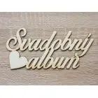Wooden sign - Wedding album 170x80x3mm