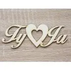 Drevený nápis-Ty a Ja 135x50x3mm