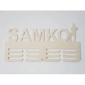 Wooden medal hanger with the name of the football player 45cm 2