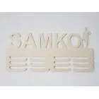 Drevený vešiak na medaily s menom futbalista 45cm