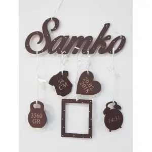 5 hanging accessories with the name color chocolate 2